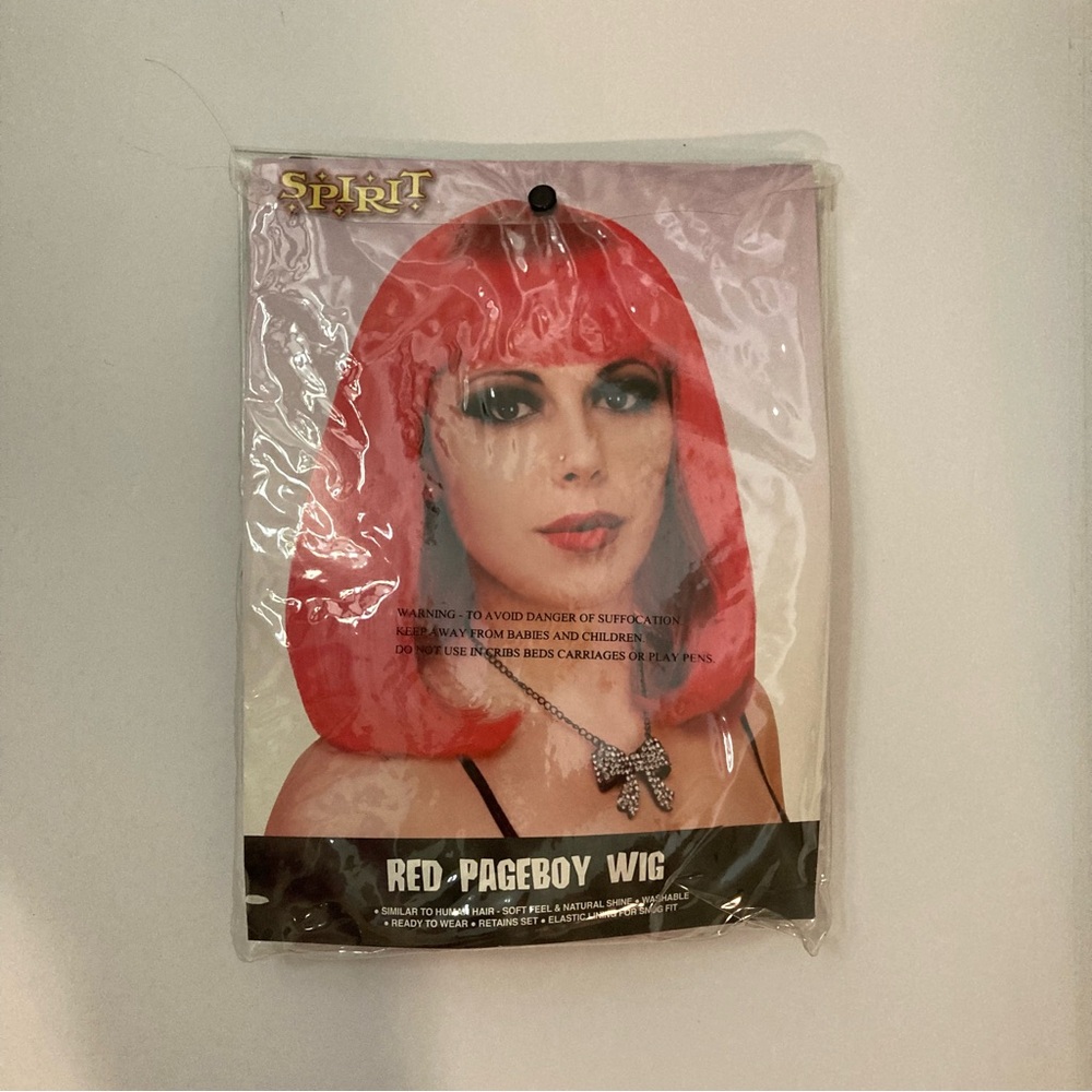 Red bangs wig